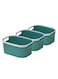 Plastic storage basket pack of 3 21.5x15.7x10cm