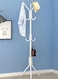 Metal Cloth Rack Clothes And Coat Hanger Garments Elegant White Free Standing 172x43cm