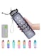 Arabest 32oz Leakproof Tritan BPA Free Drinking Water Bottle with Time Marker &amp; Straw to Ensure You Drink Enough Water Throughout The Day for Fitness and Outdoor Enthusiasts (black, 01)