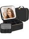 Makeup Bag With Led Mirror, Travel Makeup Bag 3 Adjustable Brightness Led Makeup Bag With Mirror And Dividers Suitable For Your Jewelry, Essential Oil, Toiletries Storage And Makeup Daily