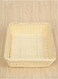 1-Piece Handmade Bamboo Rattan Rectangular Fruit Basket Food Storage Bowls Service Tray Kitchen Organizer 40x30x10cm