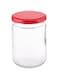 AKDC Glass Bottle W/Metal Lid L(7CM) XW(7CM) XH(10CM) Transparent