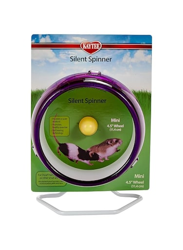 Kaytee Spinner, Mini Exercise Wheel, 4.5 Inch, for Dwarf Hamsters, Mice (Colours Vary)