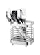 Khazna Kitchen Cutlery Utensil Holder, Stainless Steel Kitchen Sink Organisers, Cutlery Drainer for Kitchen Utensil, Rust Proof Kitchen Sink Organiser, for Knives and Spoons, Spatulas, Tongs