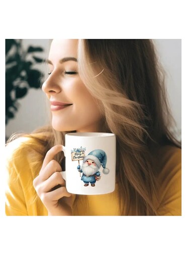 Ceramic Santa Claus Merry Christmas Coffee Mug - Durable, Dual-Sided Holiday Design, Dishwasher &amp; Microwave Safe, Ideal Gift for Friends &amp; Colleagues (1pc)