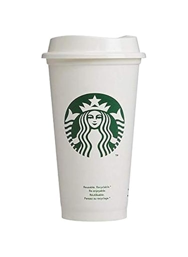 Starbucks Plastic Coffee Cup, White