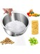 Rice Washer Strainer Bowl, Stainless Steel Washing Bowl for Rinsing Quinoa, Side Drainers Colander for Cleaning Fruits, Vegetables, and Beans - Versatile Kitchen Gadgets