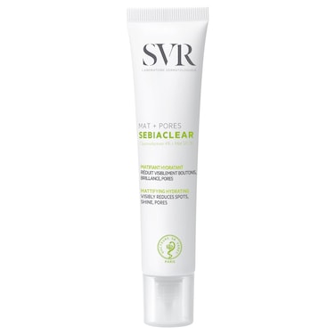 SVRSebiaclear Mat+Pores Mattifying Face Cream - 4% Niacinamide and 4% PHA - For Oily to Combination Skin, Non-Comedogenic Moisturizer to Control Shine &amp; Visibly Tighten Pores - Oil-Free, 1.3 fl.oz.