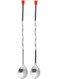 Steel Bar Spoon Set - 21.5 Cm Silver Cocktail Mixing Spoon With Long Handle, Spiral Stirring for Bar Accessories Silver 21.5cm