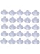bnafes 18mm/0.7" Furniture Desk Glass Transparent Anti-Collision Suction Cups Sucker Hanger Pads for Glass Plastic Without Hooks, Pack of 25