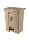 Bins Step Trash Bin   Plastic Matte Finish   Functional Waste &amp; Garbage Waste Bin   Suitable For Homes, Villas, Large Areas &amp; Communal Spaces   Beige   68 Liters