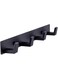 BOOKARROW 4 Matte Black Bathroom Towel Hooks - Wall Mount Screw Fixed Door Hook - Heavy Duty Coat Hanger - Stainless Steel Robe Rack in Bedroom or Kitchen 410B