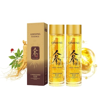 2PCS Ginseng Extract Liquid, Peptide Anti-Wrinkle Ginseng Serum, Ginseng Essence Water, Ginseng Essence Anti Wrinkle Essence, Korean Serum for Tightening Sagging Skin Reduce Fine Lines (240ML)