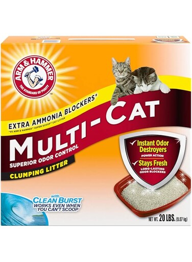 Arm &amp; Hammer MultiCat Clumping Litter, Scented 20lb Box
