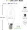 E14 LED Light Bulb, Small Edison Screw SES Candle Bulbs, 4.9W 470lm, 40W Equivalent E14 Bulb, Warm White 2700K E14 LED Bulb, Energy Saving Candle Light Bulbs, Non-dimmable, Pack of 6
