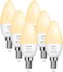 E14 LED Light Bulb, Small Edison Screw SES Candle Bulbs, 4.9W 470lm, 40W Equivalent E14 Bulb, Warm White 2700K E14 LED Bulb, Energy Saving Candle Light Bulbs, Non-dimmable, Pack of 6
