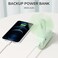 JISULIFE Handheld Fan with 4800 mAh Powerbank Max 46 Hours Runtime,Pocket Fan Portable Battery Operated or USB Powered Folding Personal Fan,3 Speeds,Enhanced Airflow,Rechargeable Quiet Mini Fan-green