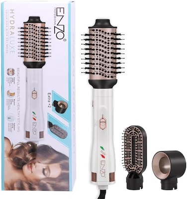 PrecisionWare Enzo EN-740 Blow Dryer, Curler, Straightener, 1200W, Adjustable Heat &amp; Speed Settings, Ceramic Coated Barrel-Intl Version