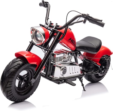 Lovely Baby Multi-features Motorbike for kids LB 1058 Electric Motorbike w/ suspension, 36V Battery, Disc Brakes, and Leather Seat, Recommended for 10yr + - Red