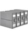 CHIC Bed Sheet Storage Box&iuml;&frac14;&OElig;4 Pack Foldable Bedding Sheet Organizers and Storage with Large Clear Window and Label&iuml;&frac14;&OElig;Large Storage Bins for Linen Closet(gray)