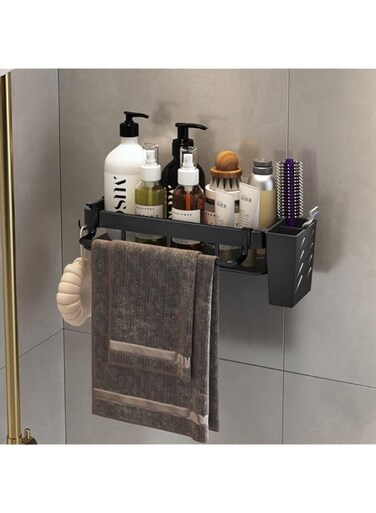HomeGenic Bathroom Shelf, No Drilling Shower Caddy, Self-Adhesive Bathroom Organizer, Rust-proof, Kitchen Organizer Rack, Wall mounted Kitchen Spice Rack, Home Storage Rack.