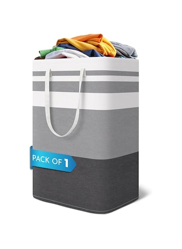 FLAIRBLISS Laundry Hamper Large Collapsible Laundry Baskets, Freestanding Waterproof Clothes Hamper with Easy Carry Handles in Laundry Room Bedroom Bathroom (Pack of 1)