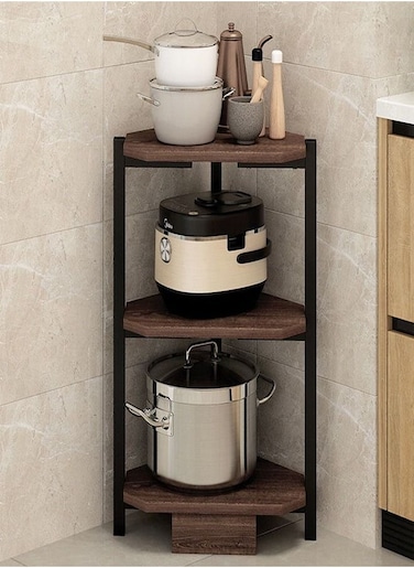 3 Layers Home Kitchen Spice Desktop Pot Storage Rack Organizer 30 x 30 x 60 cm