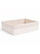 Hand-Woven Paper Rope Storage Basket &acirc;&euro;&ldquo; White, L 36 x B 27 x H 13 cm, with Removable Linen Liner &amp; Sturdy Metal Frame, Woven Organizer Bin for Living Room, Bedroom, Bathroom, Closet &amp; Home Storage