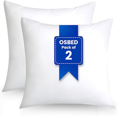 Soft Cushion Inserts for Home Decor, Chair Cushions &amp; Throw Pillow Inserts - Pack of 2 (40 x 40 cm)