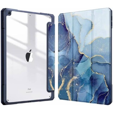 TRON Case For iPad 9th/8th/7th/Air 3rd Generation Case 10.2 &amp; For iPad Pro 10.5 Inch, Slim Stand Cover With Translucent Frosted Back
