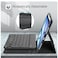 TRON Keyboard Case for iPad Air 11-inch M2 (2024), iPad Air 5th Generation (2022) / iPad Air 4th Gen 10.9" - Soft TPU Back Cover w/Magnetically Detachable Bluetooth Keyboard, Black
