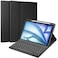 TRON Keyboard Case for iPad Air 11-inch M2 (2024), iPad Air 5th Generation (2022) / iPad Air 4th Gen 10.9" - Soft TPU Back Cover w/Magnetically Detachable Bluetooth Keyboard, Black
