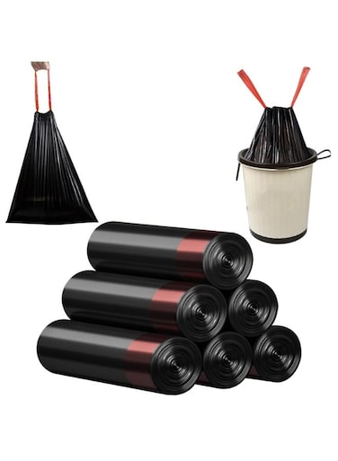 Extra Thick &amp; Strong 4 Gallon Trash Bags Drawstring 5 Gallon Trash Bags Small Garbage Bags Unscented Waste Basket Liners Bags for Kitchen,Bathroom,Office(75 Counts)