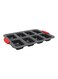 8-Cup Brownie Pan Black/Red 36x24x3.4cm
