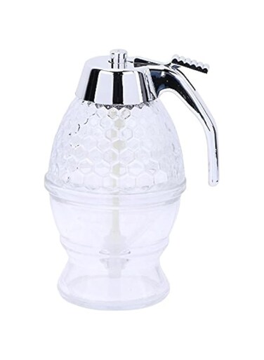 RENCHOU Cup Pitcher Thermos 200ML Honey Dispenser Jar Container Cup Juice Syrup Kettle Kitchen Bee Drip Stand Holder Portable Kitchen Acrylic Storage Pot كأس الترمس