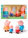 Peppa Pig Store Family House Toy Set For Kids - 4Pcs Pretend Play Family Figures With Baby, George, Mommy &amp; Daddy, Soft Rubber Face Dolls For Role Play, Kids Imaginative Play House Characters, Gift