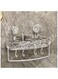 Light Luxury Style Punch-Free Storage Rack No-Drill Clear Wall Caddy Corner Shower Caddy Removable Suction Cup Shower Shelf Adhesive Bathroom Shower Organizer 4 Hooks Kitchen Caddy