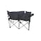 folding camping chair with table, cup holders &amp; carry bag supports up to 500lbs, perfect outdoors