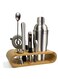 SKY-TOUCH 11-Piece Bar Tool Set with Stylish Bamboo Stand - Perfect Home Bartending Kit and Martini Cocktail Shaker Set For an Awesome Drink Mixing Experience
