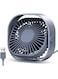 TOPK USB Desk Fan, Strong Airflow &amp; Quiet Operation, Three-Speed Wind Mini Table Fan, 360&deg; Rotatable Head for Home Office Bedroom and Desktop (Grey)