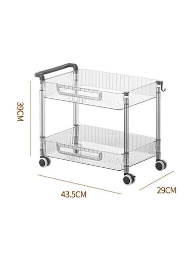Versatile 2 Layered Rectangular Shaped Floor-standing Fruit and Vegetable Storage Rack