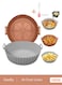 2 Pcs Air Fryer Silicone Liners, Reusable Round Air Fryer Silicone Basket High Temperature Food Safety Resistant and Non-stick Easy to Clean Air Fryer Oven Microwave Accessories Suitable for 3QT 4QT 5QT Air Fryer