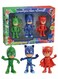 PJ Masks 3-Pack Action Figures - Catboy, Owlette &amp; Gekko Toy Set, Poseable Superhero Characters For Kids &amp; Toddlers, Durable Cake Toppers &amp; Party Decoration, Collectible Role Play Gift For Boys