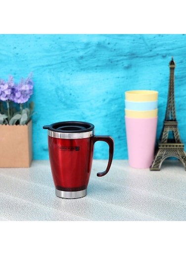 Stainless Steel Travel Mug Red/Black/Silver
