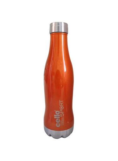 Cello Buddy Vacuum Insulated Steel Bottle, Orange, 750 ML