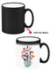 Color Changing Heat Sensitive Ceramic Mug, Image Revealed When HOT Liquid is Added! Cup of Flower