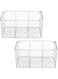 DII Chicken Wire Collection Farmhouse Vintage Wall Baskets, Small Basket, White