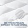 Infini Homes Microfiber Duvet   Double Size   White   Soft, Lightweight, and Luxurious   Box Pattern Design   220x240 cm