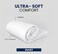 Infini Homes Microfiber Duvet   Double Size   White   Soft, Lightweight, and Luxurious   Box Pattern Design   220x240 cm