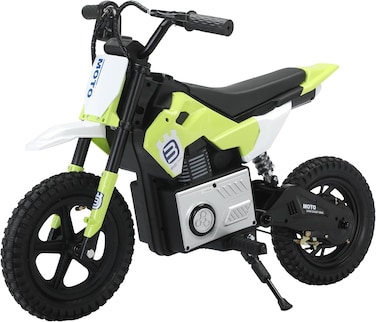 Lovely Baby Rechargeable Kids Powered Riding Motor Bike, Electric Ride-On Motorcycle with Key Start, Speed Adjustment, Music &amp; Lights, Air Suspension Wheels - Green